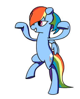 Size: 325x400 | Tagged: safe, artist:justdayside, character:rainbow dash, animated, dancing, female, frame by frame, solo