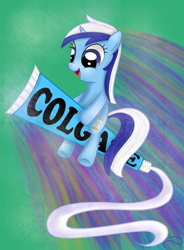 Size: 1178x1600 | Tagged: safe, artist:poisonicpen, character:minuette, female, solo, toothpaste