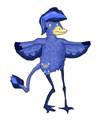Size: 791x915 | Tagged: safe, artist:crystals1986, oc, oc only, species:anthro, species:bird, anthro oc, barely pony related, bird fetish, ms paint, solo, species swap, stylistic suck, wings