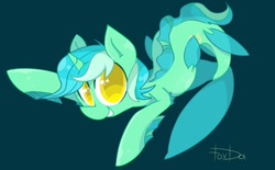 Size: 1396x868 | Tagged: safe, artist:foxda, character:lyra heartstrings, species:sea pony, colored pupils, cute, female, green background, grin, looking at you, merpony, seaponified, seapony lyra, simple background, smiling, solo, species swap, starry eyes, wingding eyes