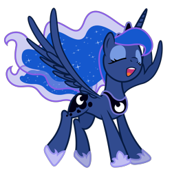 Size: 4400x4400 | Tagged: safe, artist:dewlshock, character:princess luna, absurd resolution, children of the night, eyes closed, female, simple background, solo, transparent background, vector