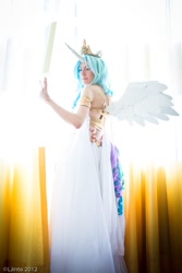 Size: 600x900 | Tagged: safe, artist:cosmic-empress, character:princess celestia, species:human, cosplay, irl, irl human, photo, solo