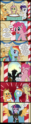 Size: 671x2660 | Tagged: safe, artist:ahrimatt, character:applejack, character:fluttershy, character:pinkie pie, character:rainbow dash, character:rarity, character:twilight sparkle, character:twilight sparkle (alicorn), species:alicorn, species:pony, amputee, augmented, comic, cyborg, deus ex, deus ex: human revolution, female, i never asked for this, mane six, mare, prosthetic limb, prosthetic wing, prosthetics