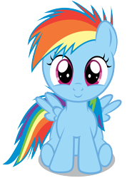 Size: 4400x6171 | Tagged: safe, artist:chubble-munch, character:rainbow dash, absurd resolution, cute, dashabetes, female, filly, filly rainbow dash, simple background, solo, transparent background, vector