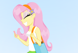 Size: 1002x688 | Tagged: safe, artist:xxthatsmytypexx, character:fluttershy, my little pony:equestria girls, female, phone, solo