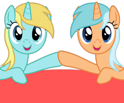 Size: 4800x4000 | Tagged: safe, artist:dewlshock, species:pony, species:unicorn, duo, female, fly wishes, mare, sea spray, simple background, transparent background, vector