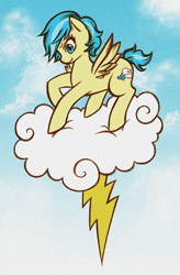 Size: 400x608 | Tagged: safe, artist:christinies, oc, oc only, oc:nimbus breeze, cloud, cloudy, lightning, solo