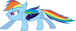 Size: 10001x4092 | Tagged: safe, artist:starshinecelestalis, character:rainbow dash, species:bat pony, species:pony, absurd resolution, bat ponified, female, race swap, rainbowbat, simple background, solo, transparent background, vector
