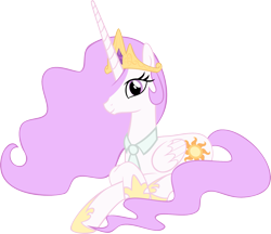 Size: 1967x1701 | Tagged: safe, artist:jerick, character:princess celestia, species:pony, bruce almighty, female, god, mare, necktie, pink-mane celestia, simple background, solo, transparent background, vector