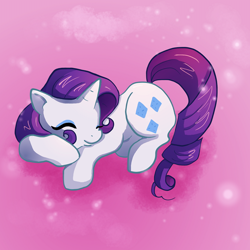 Size: 600x600 | Tagged: safe, artist:butterscotch25, character:rarity, female, sleeping, solo