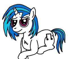 Size: 933x783 | Tagged: safe, artist:doctorspectrum, character:dj pon-3, character:vinyl scratch, chest fluff, female, solo