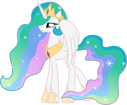 Size: 4296x3557 | Tagged: safe, artist:archonitianicsmasher, character:princess celestia, species:pony, female, mare, simple background, solo, transparent background, vector