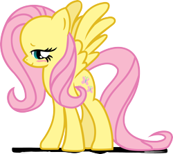 Size: 2856x2549 | Tagged: safe, artist:archonitianicsmasher, character:fluttershy, species:pony, blushing, cute, female, high res, shyabetes, simple background, solo, transparent background, vector