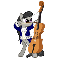 Size: 5193x5017 | Tagged: source needed, safe, artist:mrflabbergasted, character:octavia melody, species:earth pony, species:pony, absurd resolution, bipedal, bow (instrument), bow tie, cello, cello bow, clothing, cutie mark, female, hooves, mare, musical instrument, simple background, solo, transparent background, vector