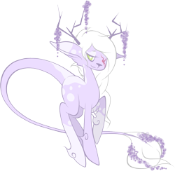 Size: 829x810 | Tagged: safe, artist:legalese, oc, oc only, antlers, augmented tail, palindrome get, solo