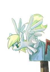 Size: 1917x2720 | Tagged: safe, artist:chingilin, character:derpy hooves, species:pegasus, species:pony, female, mailbox, mare, solo