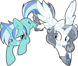 Size: 700x600 | Tagged: safe, artist:deerspit, oc, oc only, oc:pixie, oc:stardust, parent:trixie, parents:canon x oc, species:alicorn, species:pony, adopted offspring, alicorn oc, female, offspring, parent:oc:pickles, parents:trikles, siblings, sisters