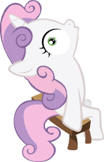 Size: 148x231 | Tagged: dead source, safe, artist:ahumeniy, character:sweetie belle, species:pony, species:unicorn, episode:family appreciation day, g4, my little pony: friendship is magic, bored, chair, female, filly, simple background, sitting, solo, transparent background, vector
