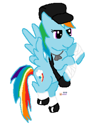 Size: 283x346 | Tagged: safe, artist:mochifairy, character:rainbow dash, crossover, female, scout, solo, team fortress 2