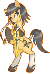 Size: 792x1175 | Tagged: safe, artist:pony-untastic, species:pony, g4, bleach (manga), ponified, rearing, simple background, soi fon, solo, tail wrap, transparent background