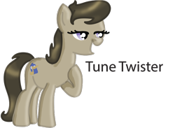 Size: 760x556 | Tagged: safe, artist:sir voidgod lovefairy, oc, oc only, oc:tune twister, parent:doctor whooves, parent:octavia melody, parents:doctavia, offspring, open mouth, raised hoof, simple background, smiling, solo, transparent background