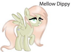 Size: 782x556 | Tagged: safe, artist:sir voidgod lovefairy, oc, oc only, oc:mellow dippy, parent:derpy hooves, parent:fluttershy, parents:derpyshy, magical lesbian spawn, offspring, solo
