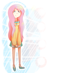 Size: 800x1000 | Tagged: safe, artist:rosewhistle, character:fluttershy, clothing, female, humanized, skirt, solo