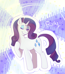 Size: 800x900 | Tagged: safe, artist:rosewhistle, character:rarity, eyes closed, female, smiling, solo