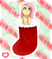 Size: 800x900 | Tagged: safe, artist:rosewhistle, character:fluttershy, christmas, female, solo