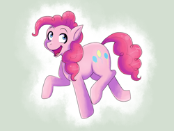 Size: 800x600 | Tagged: safe, artist:rosewhistle, character:pinkie pie, species:earth pony, species:pony, female, mare, open mouth, solo, walking