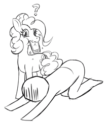 Size: 800x956 | Tagged: safe, artist:sonicdramon, character:pinkie pie, monochrome, phone