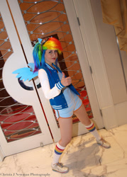 Size: 1463x2048 | Tagged: safe, artist:scruffyrebel, character:rainbow dash, species:human, cosplay, irl, irl human, photo, solo