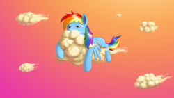 Size: 1920x1080 | Tagged: safe, artist:poniker, character:rainbow dash, cloud, cloudy