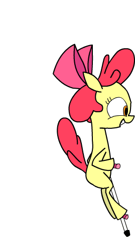 Size: 269x473 | Tagged: safe, artist:justdayside, character:apple bloom, species:earth pony, species:pony, adorabloom, animated, apple bloom's bow, bouncing, bow, cute, female, filly, foal, frame by frame, hair bow, pogo stick, simple background, solo, transparent background