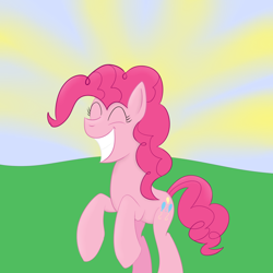 Size: 1024x1024 | Tagged: safe, artist:djose-ohara, character:pinkie pie, day, smiling, sunshine