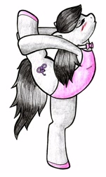 Size: 3168x5241 | Tagged: safe, artist:warumono1989, character:octavia melody, backbend, ballet, clothing, eyes closed, female, flexible, leotard, solo, traditional art