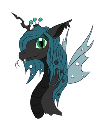 Size: 4506x5685 | Tagged: safe, artist:holyhell111, character:queen chrysalis, absurd resolution, female, simple background, snake, solo, species swap, white background
