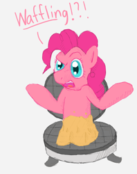 Size: 1216x1536 | Tagged: safe, artist:runbowdash, character:pinkie pie, waffle