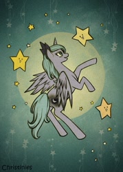 Size: 550x769 | Tagged: safe, artist:christinies, character:princess luna, female, s1 luna, solo, stars, tangible heavenly object