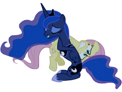 Size: 8000x6000 | Tagged: safe, artist:choopy, character:fluttershy, character:princess luna, absurd resolution, hug, simple background, transparent background, vector