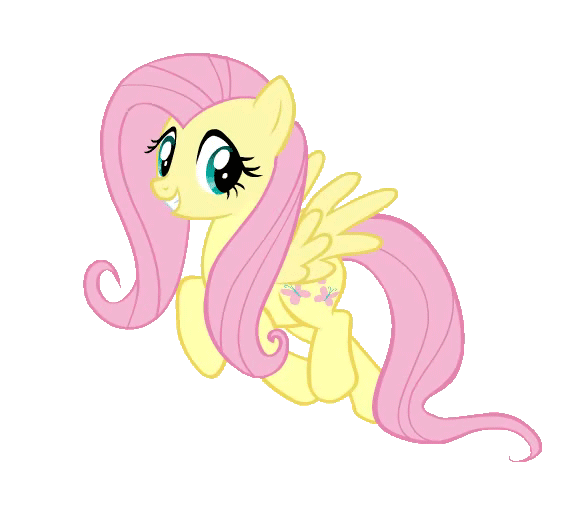Size: 572x522 | Tagged: safe, artist:archonitianicsmasher, character:fluttershy, animated, female, simple background, solo, transparent, transparent background, trotting