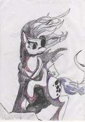 Size: 2458x3510 | Tagged: safe, artist:joey012, character:derpy hooves, species:pegasus, species:pony, epic derpy, female, mare, picture, traditional art