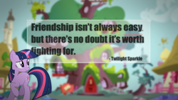 Size: 1920x1080 | Tagged: safe, artist:ancientkale, artist:dashmagic6, character:twilight sparkle, library, ponyville, quote, text, treehouse, vector, wallpaper