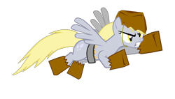 Size: 5646x3209 | Tagged: safe, artist:mrflabbergasted, character:derpy hooves, species:pegasus, species:pony, absurd resolution, costume, female, mare, muffin, paper bag, paper bag wizard, simple background, transparent background, vector
