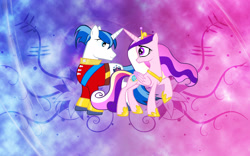 Size: 2560x1600 | Tagged: safe, artist:epic-panda17, artist:juniberries, artist:saeiter, character:princess cadance, character:shining armor, ship:shiningcadance, episode:a canterlot wedding, g4, my little pony: friendship is magic, female, male, shipping, straight, wallpaper