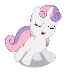 Size: 6000x6096 | Tagged: safe, artist:chubble-munch, character:sweetie belle, species:pony, species:unicorn, absurd resolution, cute, diasweetes, eyes closed, female, filly, simple background, solo, transparent background, vector