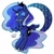 Size: 800x800 | Tagged: safe, artist:dun, character:princess luna, species:alicorn, species:pony, g4, clothing, crown, cute, female, hoof shoes, jewelry, looking at you, lunabetes, mare, moon, necklace, peytral, pixiv, regalia, shoes, signature, simple background, solo, spread wings, white background, wings, wink, winking at you