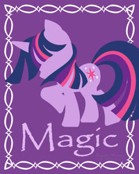 Size: 550x688 | Tagged: safe, artist:cyle, part of a set, character:twilight sparkle, element of magic, female, magic, poster, solo