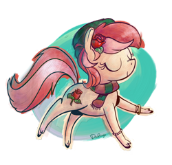 Size: 1288x1236 | Tagged: dead source, source needed, useless source url, safe, artist:danfango, artist:danfango700, character:roseluck, clothing, female, hat, rose, scarf, simple background, solo, transparent background