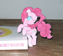 Size: 702x624 | Tagged: safe, artist:punksweet, character:pinkie pie, colored, female, paper child, solo